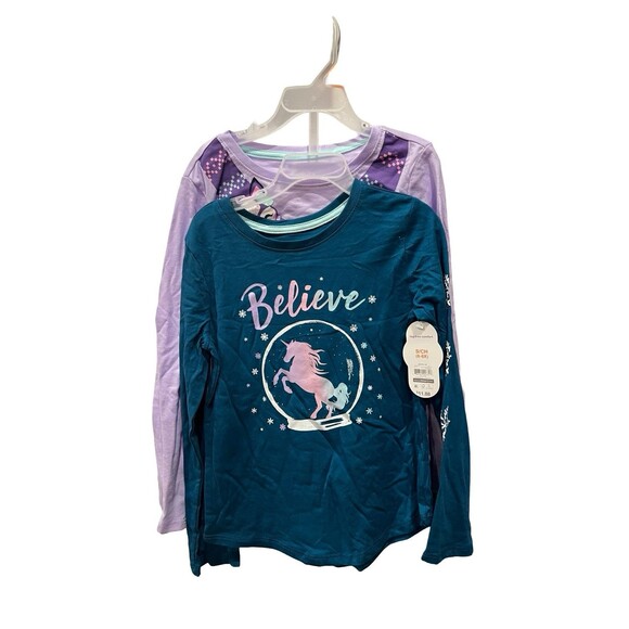 wonder nation Other - Wonder Nation Girls’ Long Sleeve Graphic T-Shirts, 2-Pack, Size S (6-6X)